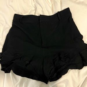 Black lush frilly shorts